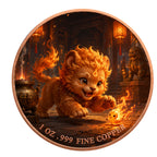 Feuerlöwe – 1 oz Kupfermedaille