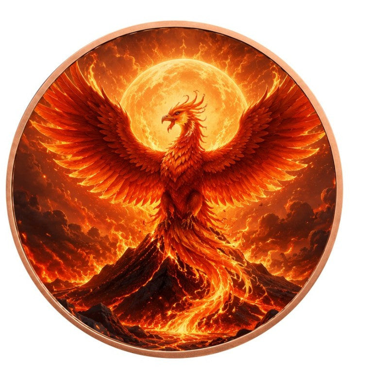 Feuerphönix – 1 oz Kupfermedaille