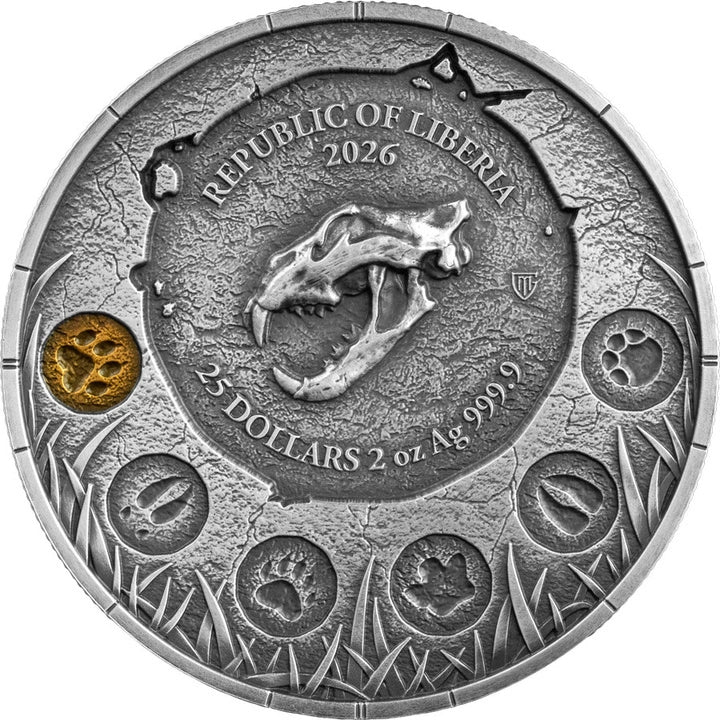 Germania Megafauna Cave Lion 2 oz Silver 2026 - Colored Proof