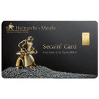 Heimerle + Meule 0,5g Goldbarren 999,9 – Secain Card Verpackung**
