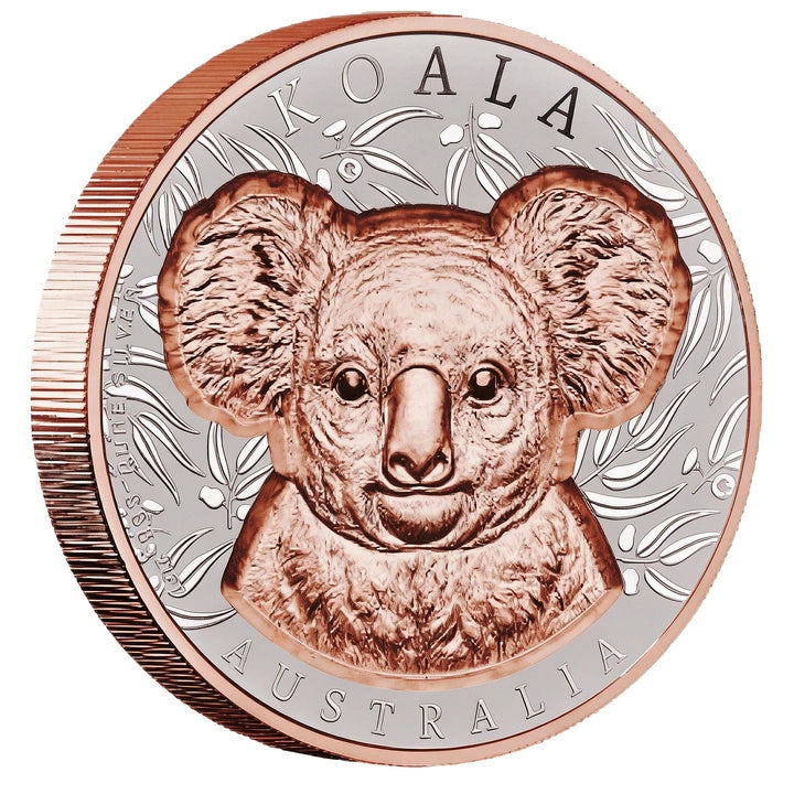 Koala 1 oz Silber 2025 Prooflike Super Incused Vergoldet*