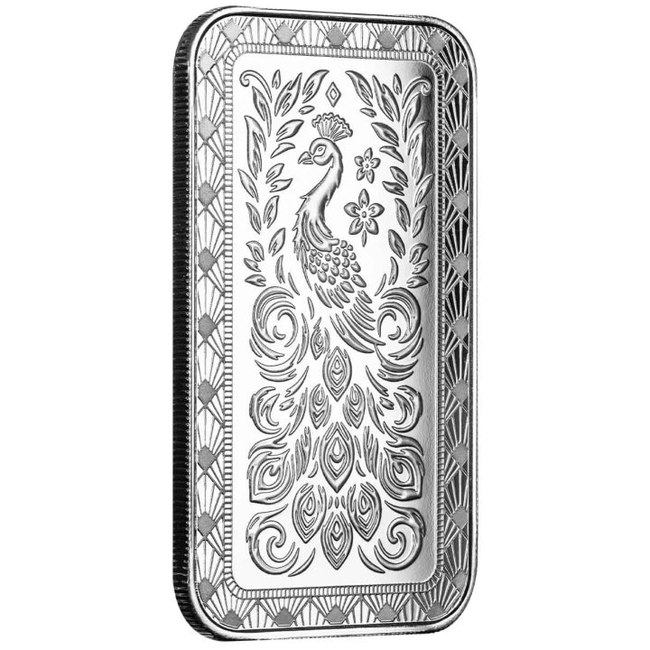 Silberbarren 1 oz – Marquee Peacock 2026 | Ag .9999 | BU | Scottsdale Mint | USA