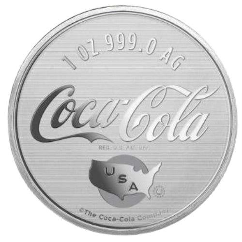 Silbermedaille 1 oz – Coca-Cola USA 2026 | Coloriert | Prooflike | Ag .999 | PAMP | Limitiert 5.000 Stück