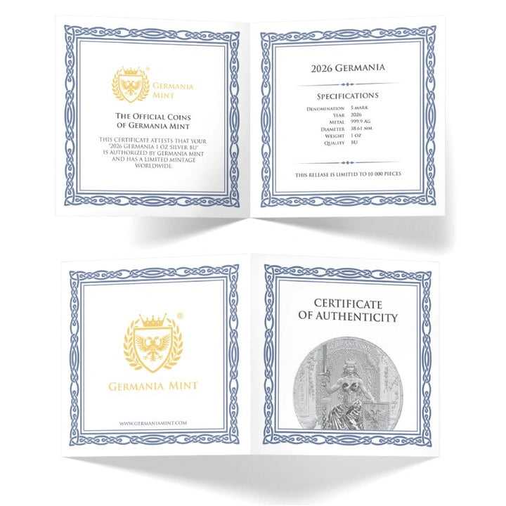 Germania Mint: Germania 1 Unze Silber 2026 - BU