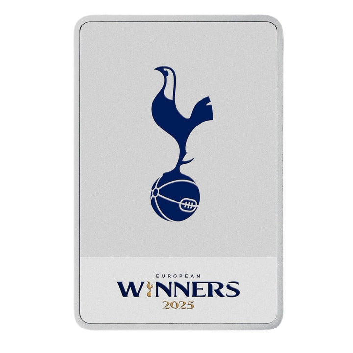 Tottenham Hotspur Europa‑League‑Sieger 2025, kolorierte 1 Unze Silber 2025