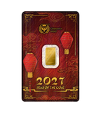 Year of the Goat 2027 – 1 g Goldbarren | Au .9999 | Germania Mint | Safepack**