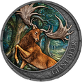 Megafauna Riesenhirsch Oblivion 2026 – 1 oz Silber, Motivseite