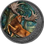 Megafauna Riesenhirsch Oblivion 2026 – 1 oz Silber, Motivseite