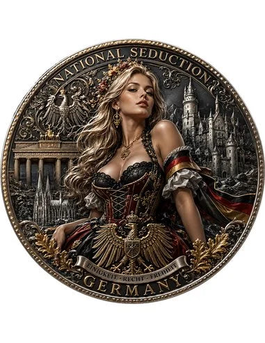 Germany Seduction – National Seduction Series 1 oz Kupfer 999 Golden Matt & Colors 2026