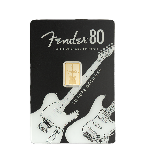 Goldbarren 1 g – Fender 80th Anniversary | Au .9999 | 2026**
