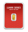 Lunar Year of the Goat 2027 – 1 g Goldbarren | Au .9999 | Proof-like | PAMP | Safepack**