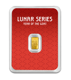 Lunar Year of the Goat 2027 – 1 g Goldbarren | Au .9999 | Proof-like | PAMP | Safepack**
