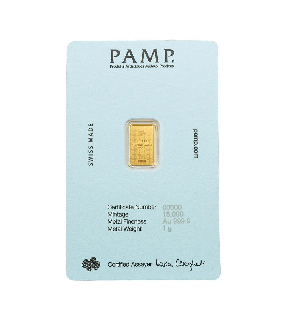 Diego Maradona 1g Goldbarren 999,9 – PAMP Suisse **