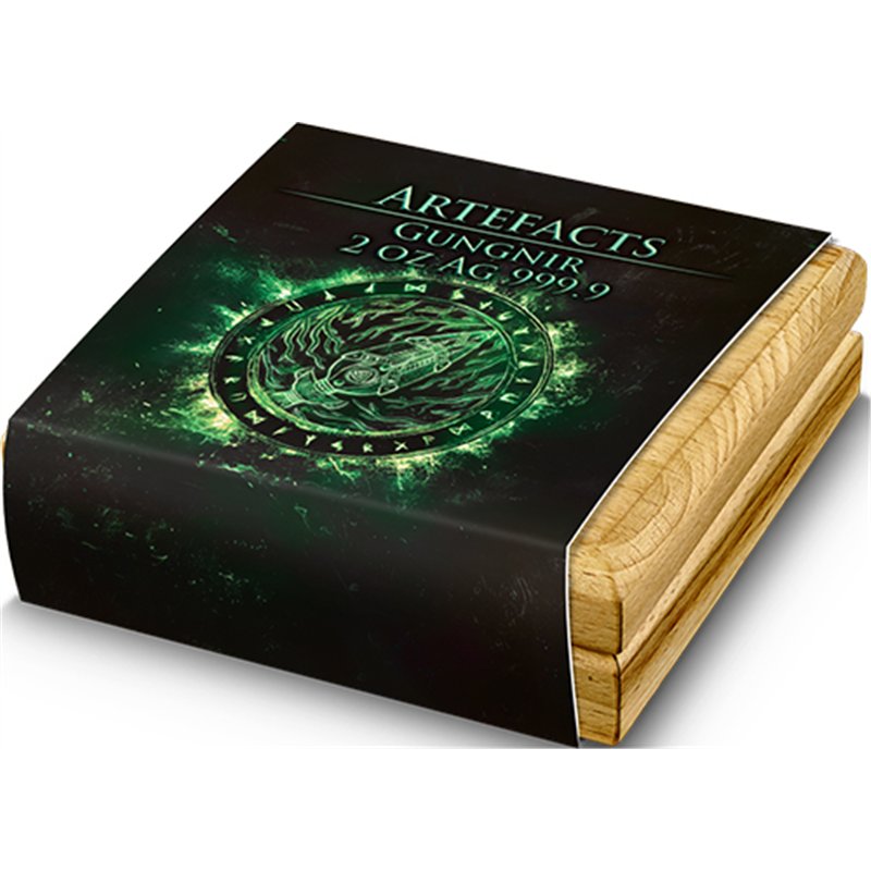 Detail Gungnir Artefacts 2026 – Ultrahochrelief 2 oz Silber | Germania Mint | kaufen Österreich