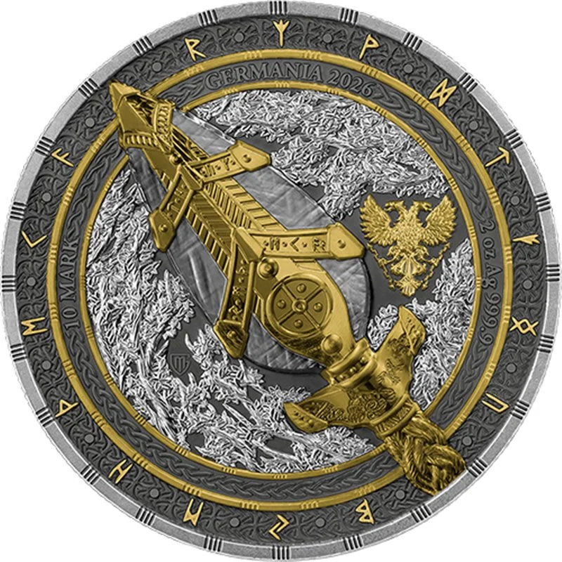 Rückseite Gungnir Artefacts UHR 2026 – Speer Odins | Gelbgold Ruthenium Veredelung | 500 Stück limitiert