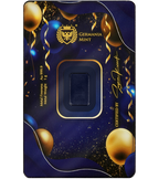 Happy Birthday - Germania Mint Gold Minted Bar 1g**