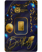 Happy Birthday - Germania Mint Gold Minted Bar 1g**