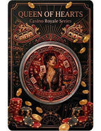 Kupfermedaille 1 oz – Queen of Hearts | Casino Royale Series 2026 | Hochrelief & Colors | Limitiert 3.000 Stück