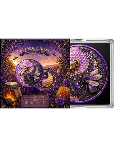 Honey Bee Lavender – Yin Yang 1 oz Kupfer 999 BU 2026 (Italien)
