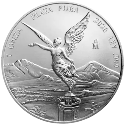Mexiko Libertad Siegesgöttin 2026 – 1 oz Silbermünze, Motivseite
