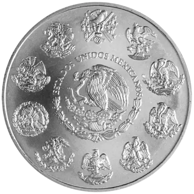 Mexiko Libertad Siegesgöttin 2026 – 1 oz Silbermünze, Wappenseite