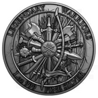 Legendary Warriors Attila der Hunne 2026 – 1 oz Silbermedaille Antik, Rückseite