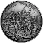 Legendary Warriors Attila der Hunne 2026 – 1 oz Silbermedaille Antik, Motivseite