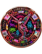 Kupfermedaille 1 oz – Libertad Neon Poker Chip 2026 | Hochrelief & Colors | Limitiert 2.000 Stück