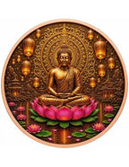 Kupfermedaille 5 oz – Lotus Buddha 2026 | Coloriert | Cu .999 | Limitiert 3.000 Stück