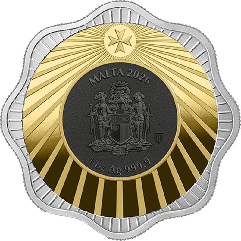 Maltesischer Pharaonenhund 2026 – 1 oz Silbermünze | Ag .9999 | Ruthenium & Gold | Nummeriert | Malta | Germania Mint