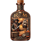 The Pirate’s Reserve 2026 – Vorderseite der 5 oz Kupfermedaille in Rumflaschenform