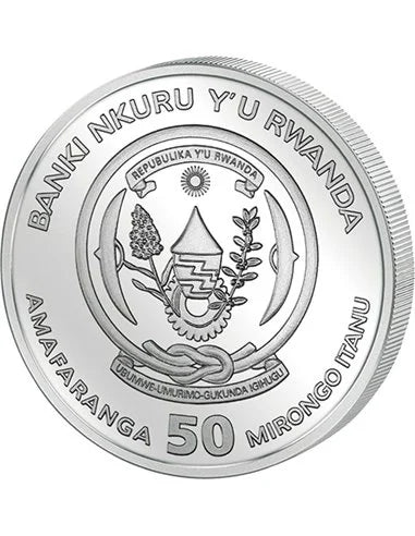 Silbermünze 1 oz – Jahr des Ziegenbocks 2027 | Lunar Ounce | Ag .999 | BU | Ruanda | 50 Francs