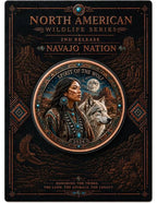 Kupfermedaille 1 oz – Spirit of the Tribes 2026 | North American Wildlife Series (High Relief, coloriert)