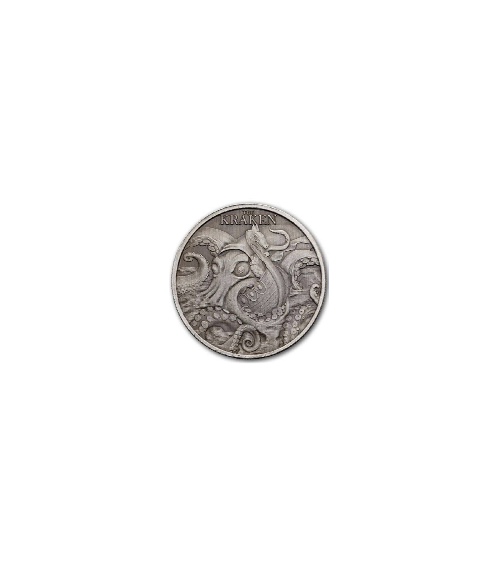 The Kraken 1 oz Silber 999 Antique Finish 2026 – Niue (Limitiert 500)