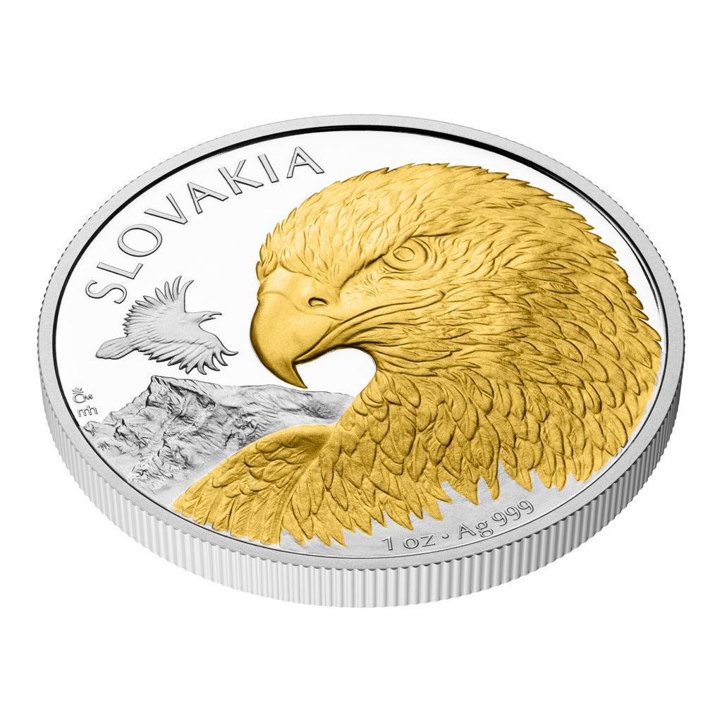 Silbermünze 1 oz – Adler (Orol) 2025 | Proof | Teilvergoldet | Nummeriert | Czech Mint / Niue