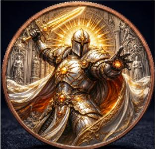 Paladin des Lichts – 1 oz Kupfermedaille