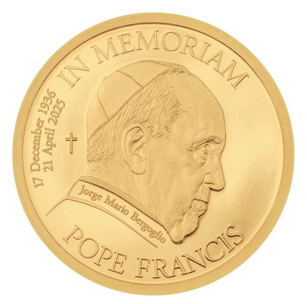 0,5g Goldmünze - In Memoriam - Papst Franziskus 5 $ Goldmünze PP Cook Islands 2025**