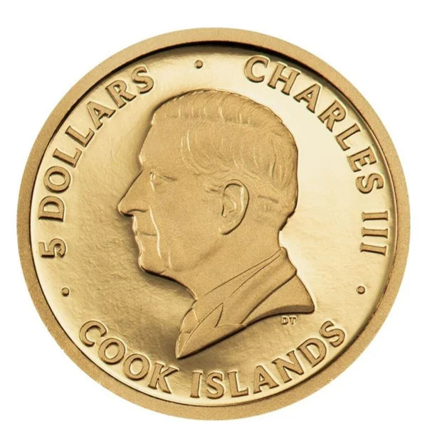 0,5g Goldmünze - In Memoriam - Papst Franziskus 5 $ Goldmünze PP Cook Islands 2025**