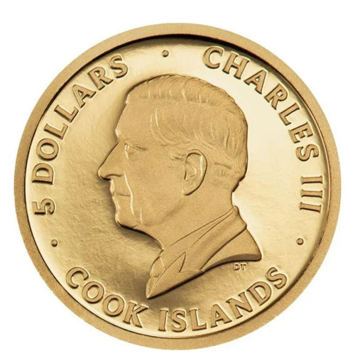 0,5g Goldmünze - In Memoriam - Papst Franziskus 5 $ Goldmünze PP Cook Islands 2025**