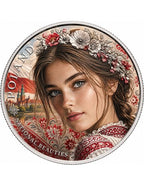 Kupfermedaille 1 oz – Poland Seduction | National Beauties 2026 | Golden Matt & Colors | Limitiert 499 Stück