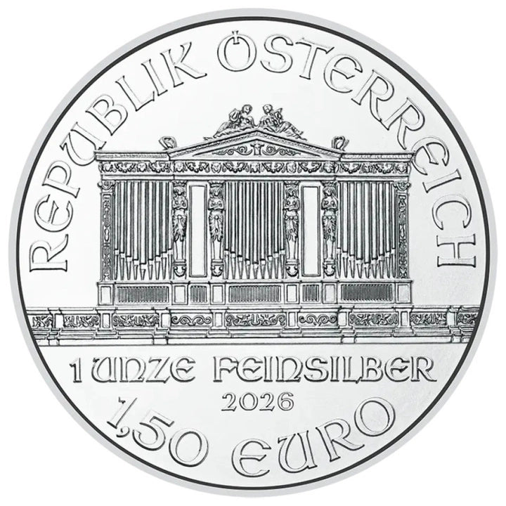 Wiener Philharmoniker 2026, 1 Oz Silbermünze
