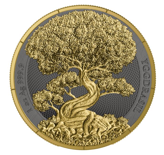 Yggdrasil Goldenleaf – 1 oz Silber BU - Germania