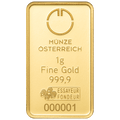 1g Goldbarren Münze Österreich 999,9 - Feingold im Blister**