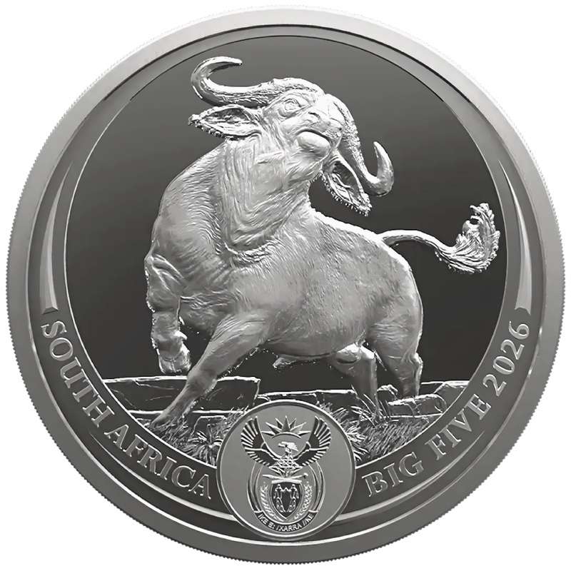 Big Five III – Büffel (Buffalo) | 1 oz Silbermünze | Ag .999 | 5 Rand | Südafrika 2026