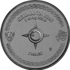 Ragnarök Jörmungandr 2026 – 1 oz Silber Black BU – Rückseite mit Schlangenmotiv und 5 Mark
