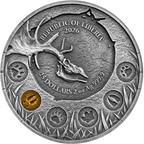 Megafauna Riesenhirsch 2026 Ultra High Relief – 2 oz Silber, Wertseite
