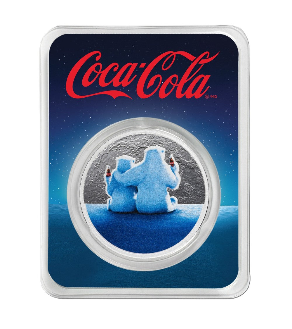 Coca-Cola Polar Bears – 1 oz Silbermedaille