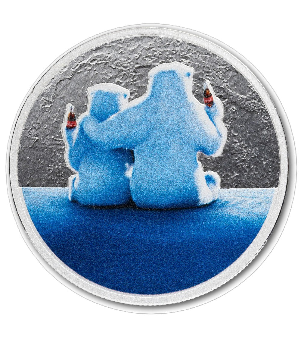 Coca-Cola Polar Bears – 1 oz Silbermedaille