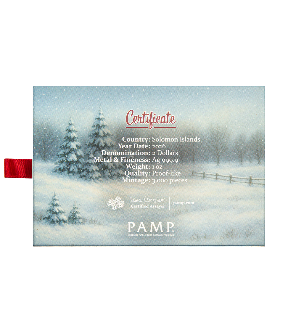 Santa & Red Truck 2026 – Reverse-Proof-Silbermünze koloriert