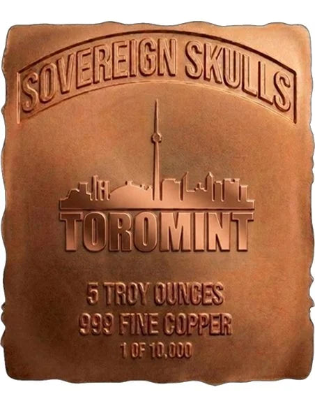 SOVEREIGN SKULLS SILVERBACK 5 Unzen Kupferbarren